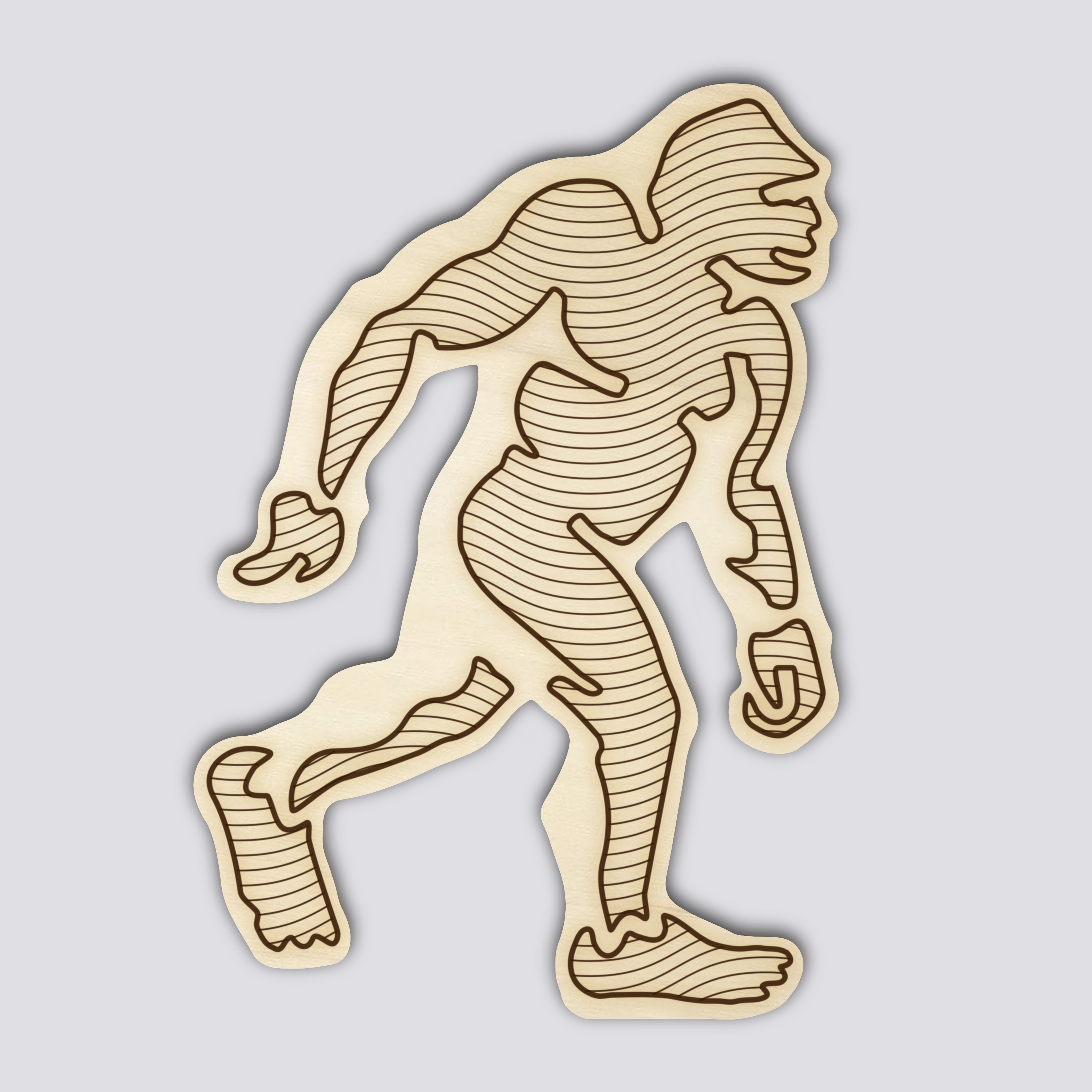 Little Sasquatch Magnet | Wood Magnet | Bigfoot Art