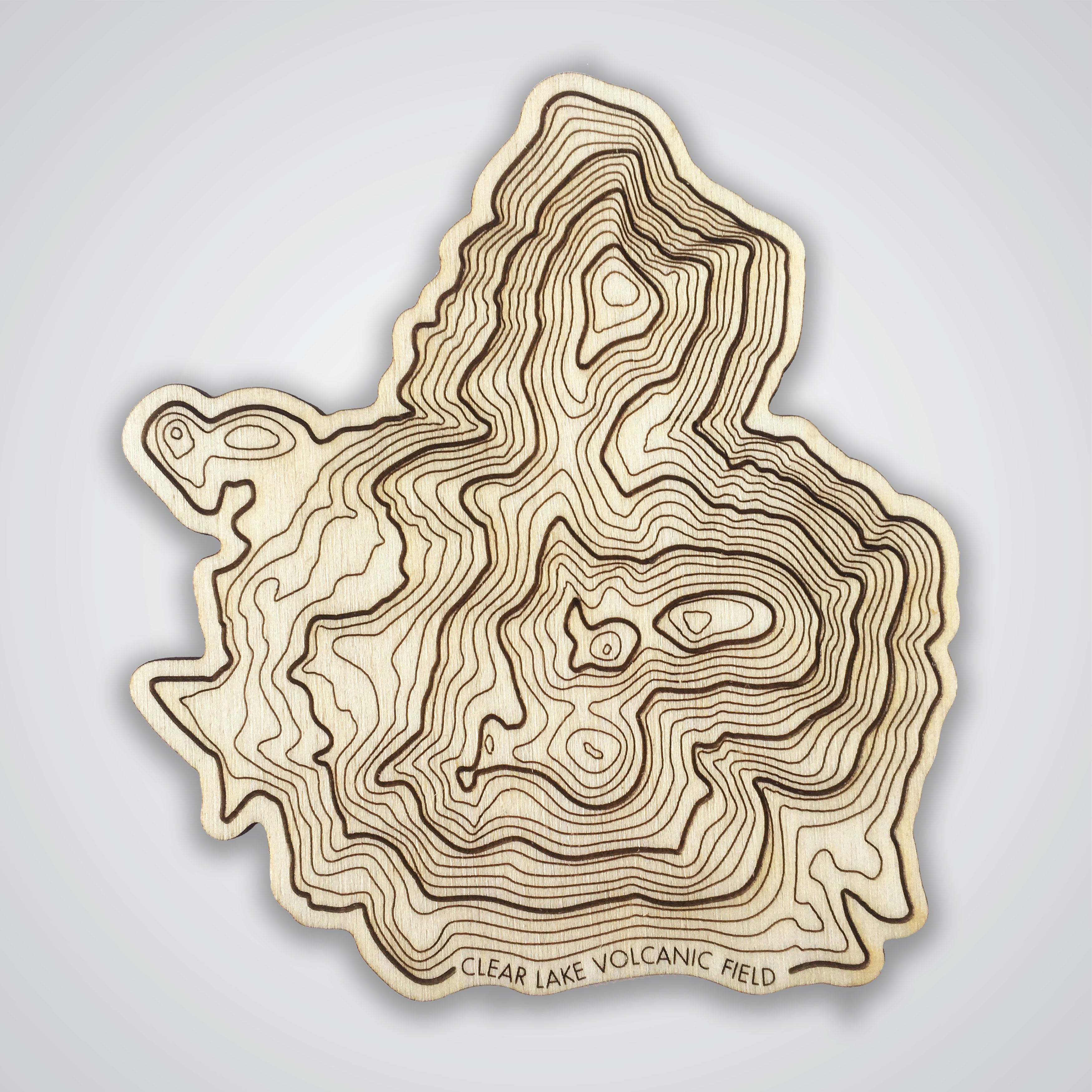 Clear Lake Volcanic Field Topography Coaster - Single
