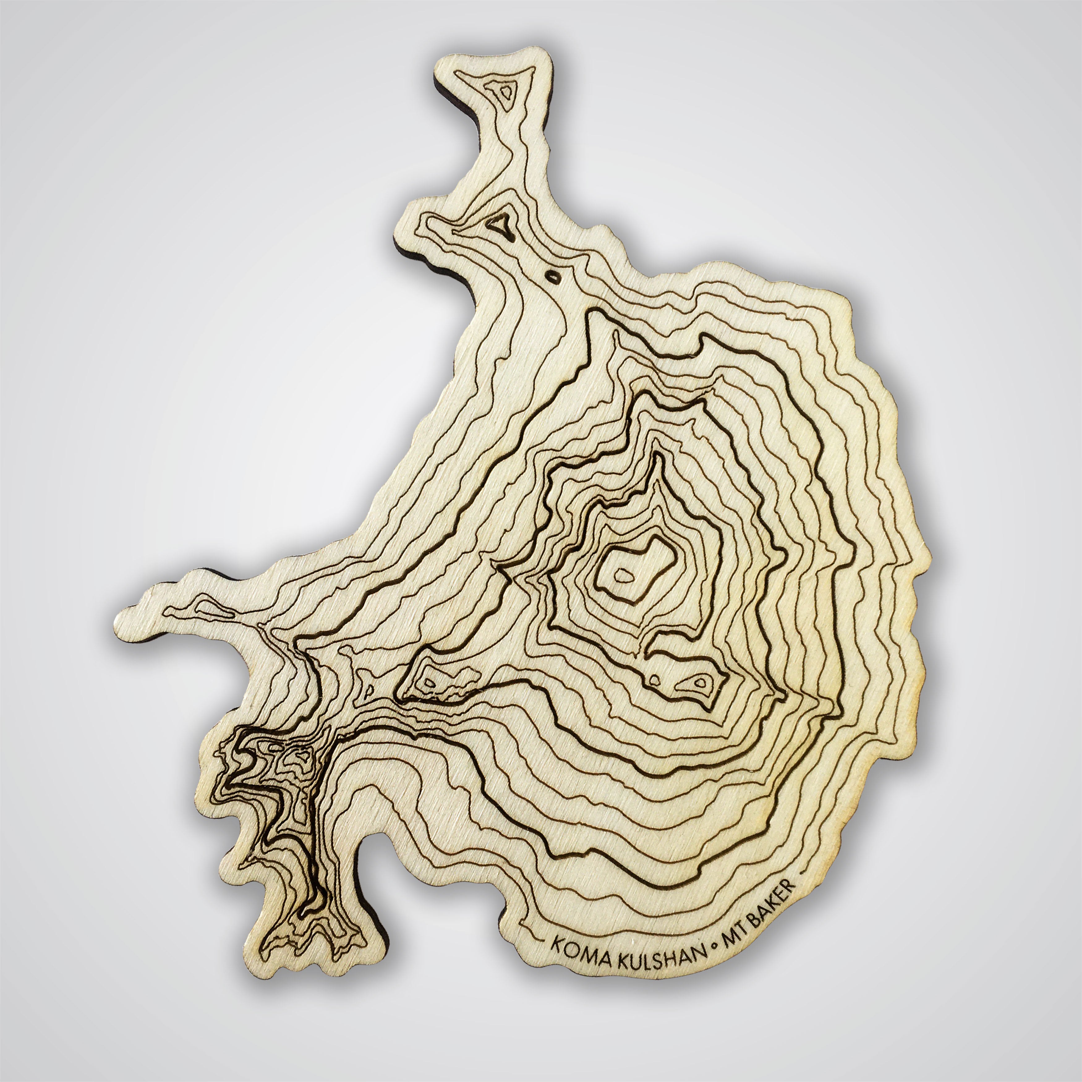 Mt Baker Topography Coaster - Single