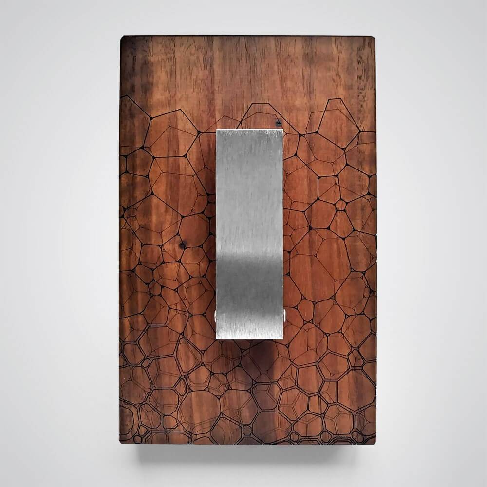 Fractal Coat Hanger in Dark Wood - 1 Hook