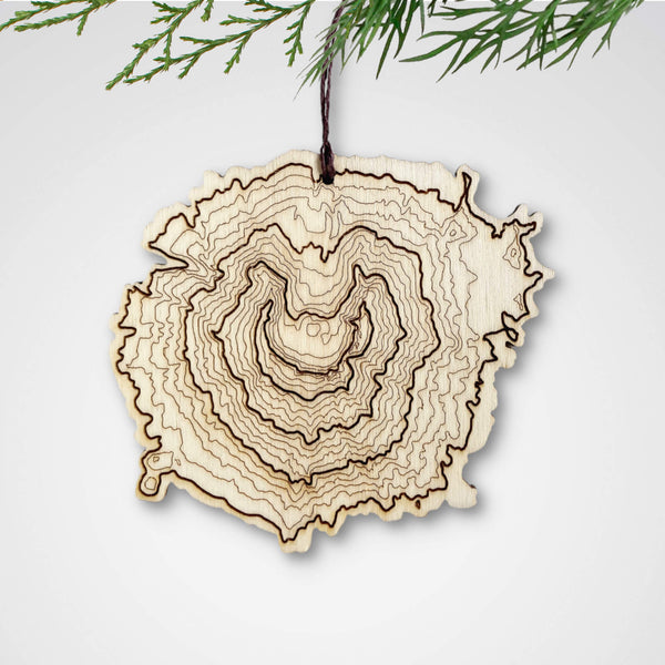 Mt St Helens Topography Ornament