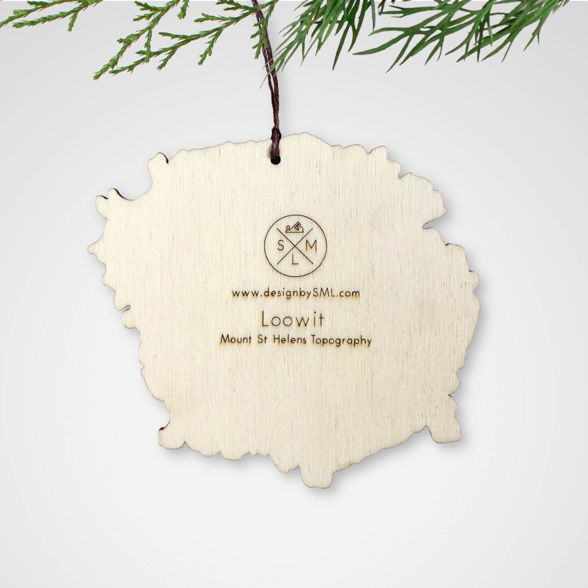 Mt St Helens Topography Ornament